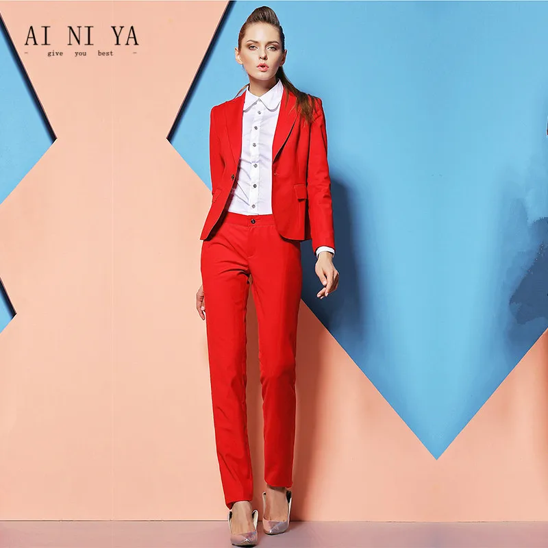 Для женщин Повседневная обувь Демисезонный Формальные Элегантные одноцветное Цвет тонкий формальный пиджак Бизнес одежда Брючные