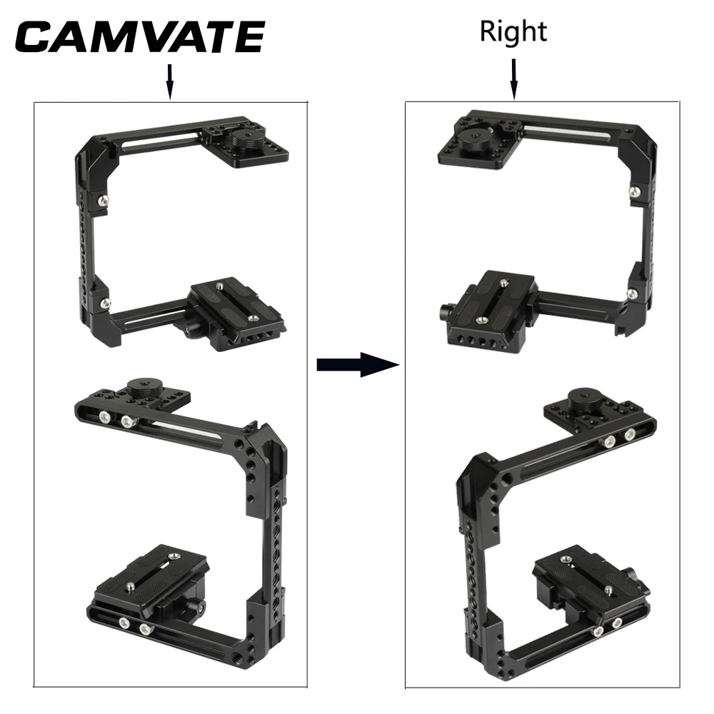 CAMVATE регулируемая камера половина клетки Rig с Manfrotto Quick Release Baseplate C2058|Аксессуары