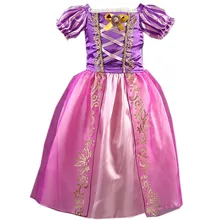 Новое платье для девочек нарядное платье принцессы детская одежда для девочек Белоснежка платье Золушки спальный Красота Софии, Рапунцель, косплей костюм Костюмы, для детей от 2 до 8 лет, футболки