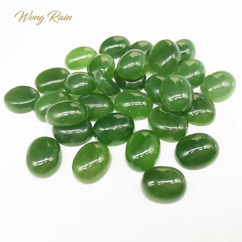 Wong Rain Free Shipping 1 PCS Top Quality 13 * 18 Oval Natural Green Hetian Jades Loose Gemstones DIY Jewelry Making Wholeslae Wong Rain Free Shipping 1 PCS Top Quality 13 * 18 Oval Natural Green Hetian Jades Loose Gemstones DIY Jewelry Making Wholeslae