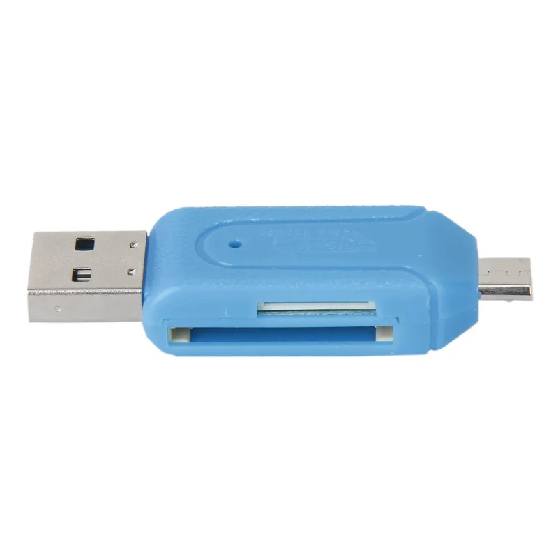 2 шт. 2 в 1 USB OTG кард-ридер Универсальный Micro USB OTG TF/SD кард-ридер телефонные удлинители Micro USB OTG адаптер Прямая поставка