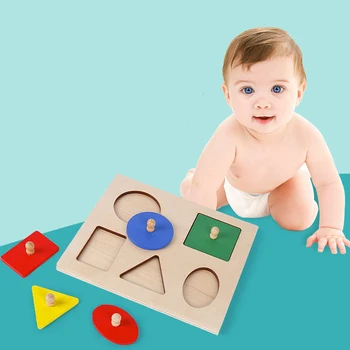 

Montessori Kids Toy Baby Wood Learning Shape Panels Learning Educational Preschool Training Brinquedos Juguets