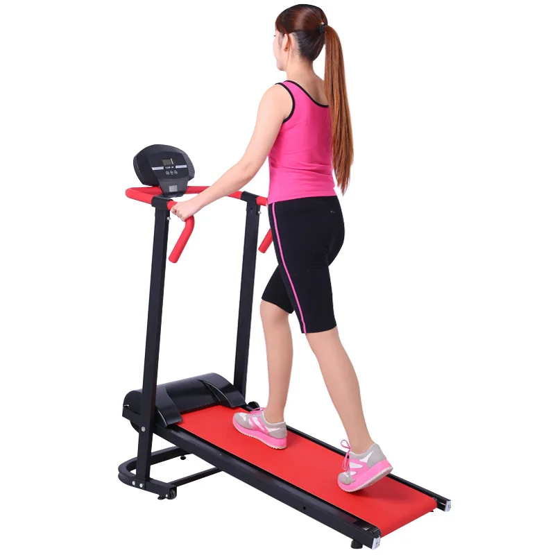  20%Mini Foldable Treadmill Household Walking Machine Mechanical Treadmill with Roller Monofunctiona