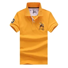 Мужская рубашка поло с коротким рукавом, однотонная тонкая рубашка-поло, Мужская классическая Модная рубашка с вышивкой, большой размер, рубашка поло S-5XL