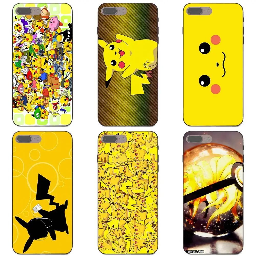 Anime Series Pokemons Pikachus Smartphone Phone Black Cases For Xiaomi Mi Mix Max Note 2 2S 3 5X 6 8 SE A1 Play F1
