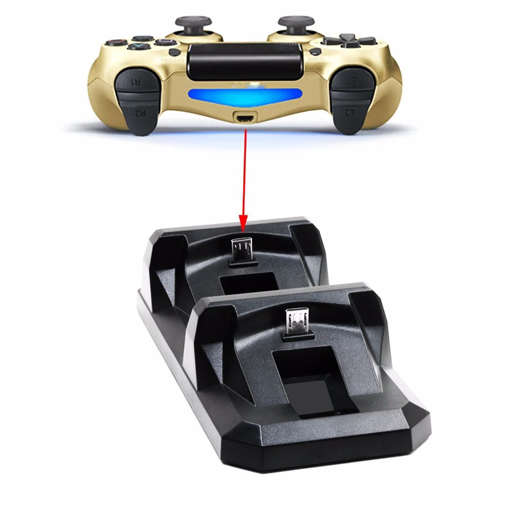 USB порт Двойная зарядка для PS4 Joypad док-станция Подставка держатель стойка для зарядки для sony PS4/playstation 4 тонкий игровой контроллер