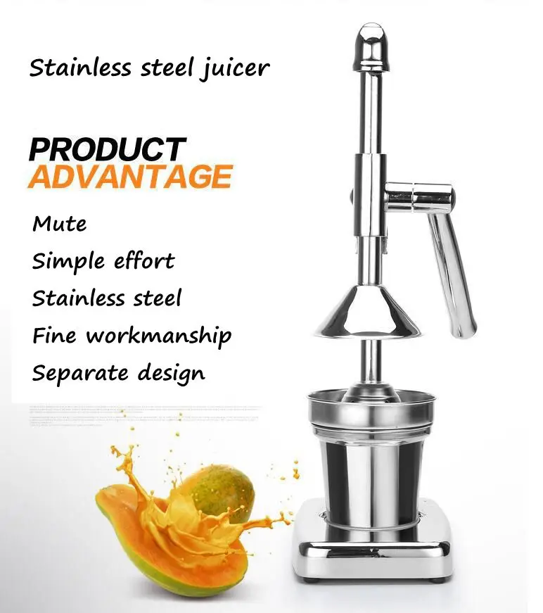 JIQI ручной лимоновыжималка промышленная для фруктов и овощей Апельсиновый Лимонный сок медленное прессование экстрактор