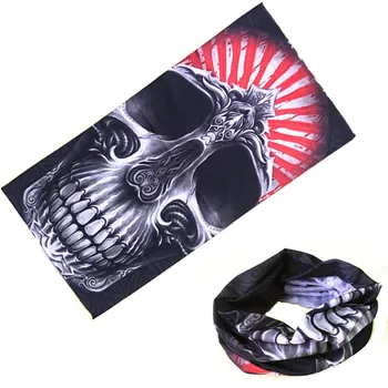 

Unisex Multifunctional Flame horror demon Skull Motorcycle Tube Scarf Headwear Face Shield Magic Seamless Bandana