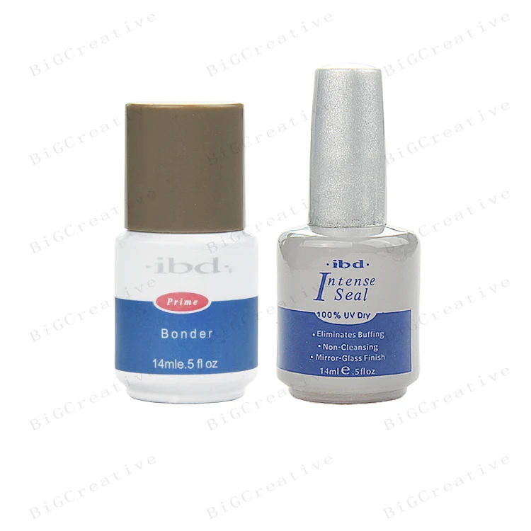 2pcs in 1set Nail IBD Gel UV Top base coat primer Bonder Intense Seal
