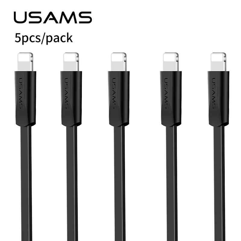 5 шт./лот USAMS оригинальный USB кабель для iPhone телефон 2A синхронизации данных