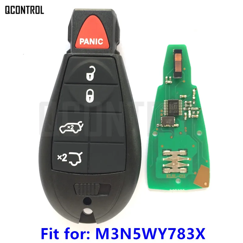 

QCONTROL Car Remote ID46 7941 Chip Smart Key for JEEP Frequency 433MHz Commander Grand Cherokee M3N5WY783X / IYZ-C01C Control