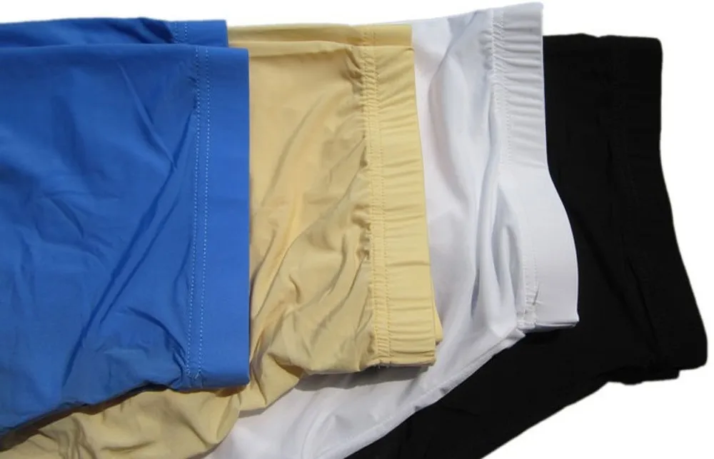 Мужские прозрачные Капри, сексуальные шелковые штаны с низкой талией, пять штанов, Сексуальные облегающие u-образные выпуклые штаны, пижама с карманом, дышащие брюки