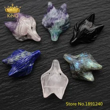 3 шт. кулон в виде лисы, маленькие резные подвески в виде головы лисы с отверстиями, ювелирные изделия ручной работы, товары для резьбы в виде лисы и животных XG14