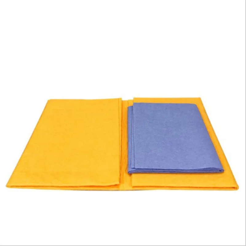 Высокоэффективное антижировое полотенце из бамбукового волокна для посуды, впитывающее полотенце для мытья посуды, кухонная Чистящая тряпка 1 синий и желтый
