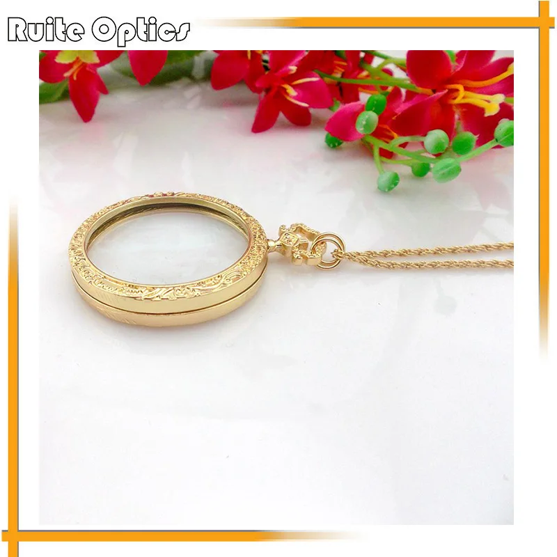 

1PC 3x Portable Creative Present Fashion Necklace Reading Magnifier Pendant Necklace Decorative Gift Magnifying Glass Loupe
