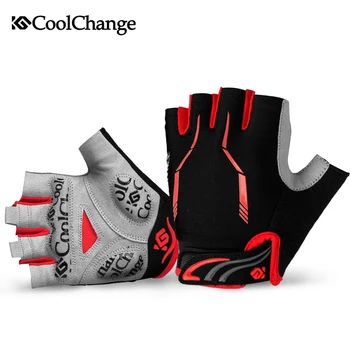 

CoolChange Summer Half Finger Cycling Gloves with Breathable Palm Road Mountain Bike MTB Gloves with Padded Parkour Sport Gloves