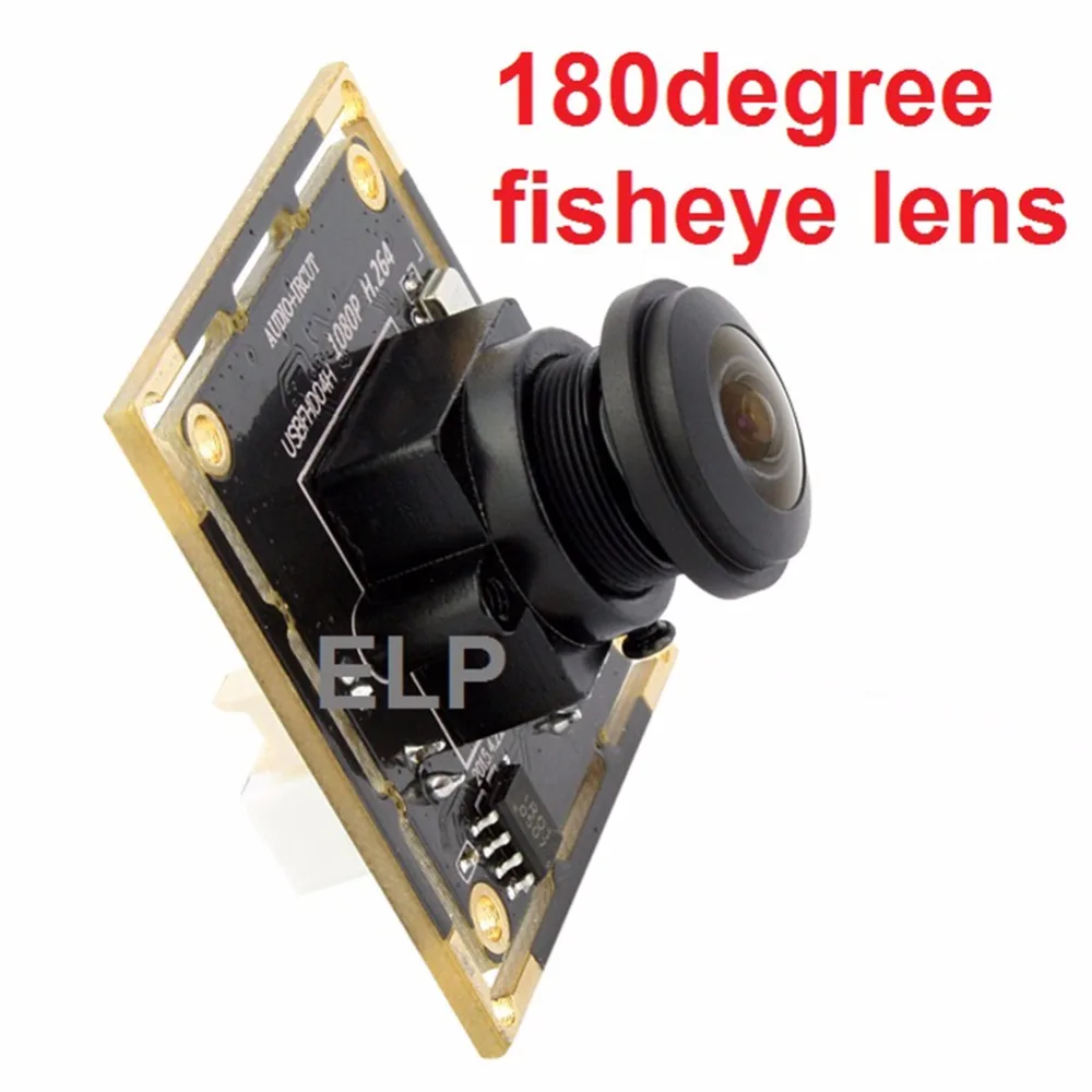 ELP объектив «рыбий глаз» 1080 P 30fps H.264/MJPEG/YUY2 2,0 мегапикселя аудио микро-usb OTG Камера для Android
