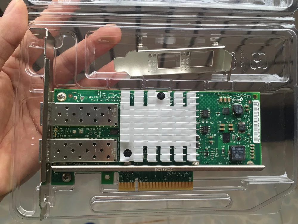 X520 DA2 10GBase PCI Express x8 82599ES чип двойной порт Ethernet сетевой адаптер E10G42BTDA SFP в комплект не