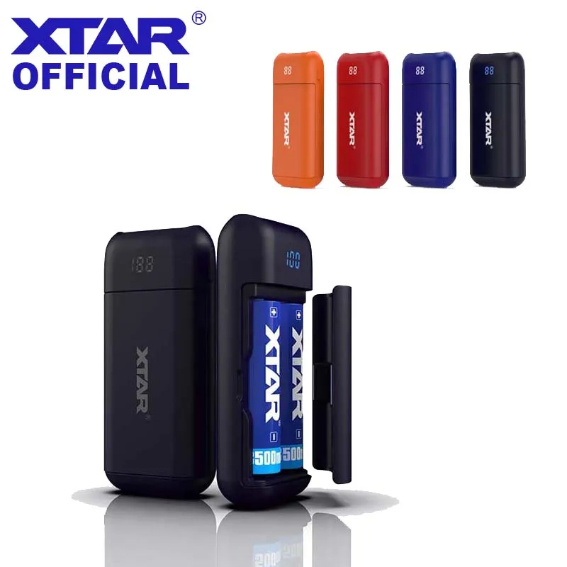 XTAR 18650 power Bank зарядное устройство PB2 3,6 В/3,7 в li-ion/IMR/INR/ICR 18650 портативный USB светодиодный аккумулятор зарядное устройство DIY power Bank