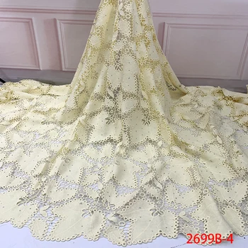 

2019 Latest Fashion High Quality African Guipure Cord Lace Fabric For Nigerian Wedding QFNI1812 QF2699B-4