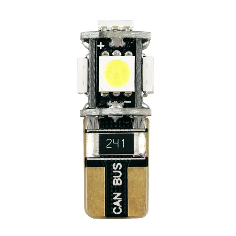  High Quality Super Bright Led Car Bulb Auto Light T10 5050 5SMD Led Car Canbus Error Free Led T10 Led w5w 6500k Led 12v03