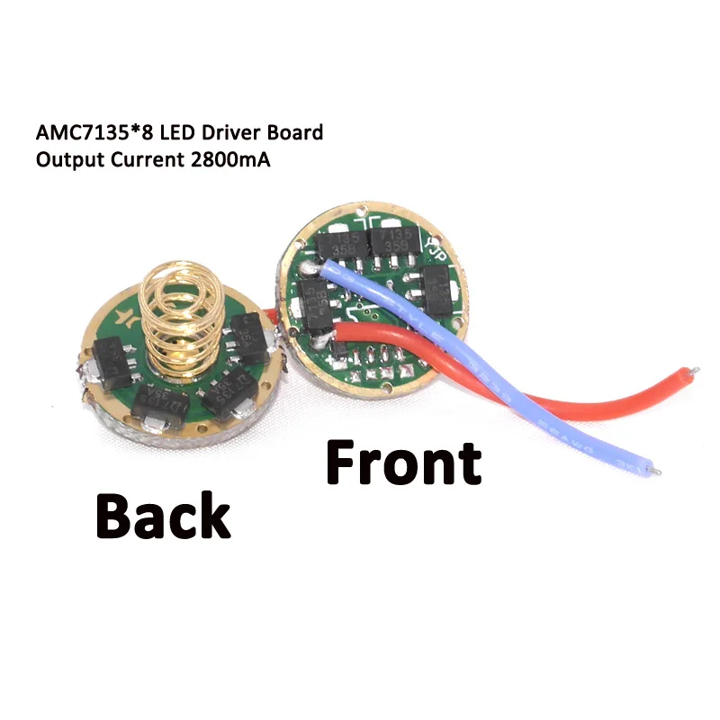 Плата драйвера AMC7135x 8 1 режим 3 режима 5 режимов 2800 мА 17 мм|xp-l hi|board boardxp-l hi v2 |