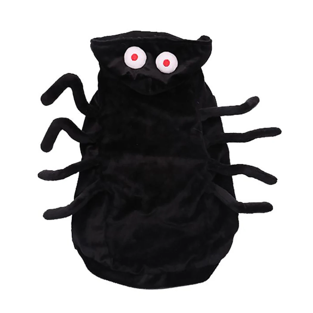 New Halloween Pet Dog Costumes Warm Hoodie Spider Black Cute Fancy Dress Up Halloween Pet Dog Cat Costume Dropshipping