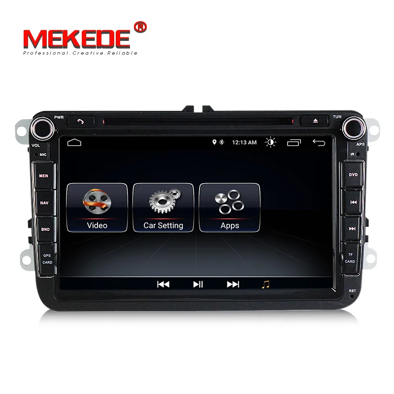 Excellent Android 8.1 8 Inch Car DVD Player For VW/Volkswagen/POLO/PASSAT/Golf/TOURAN/SHARAN Quad Core Wifi USB GPS Navigation Radio 1