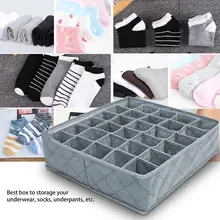 Bamboo Charcoal Underwear Storage Box 30 Compartments 11L Disassemble Separable Innovative Storage Bags Storage Organizers