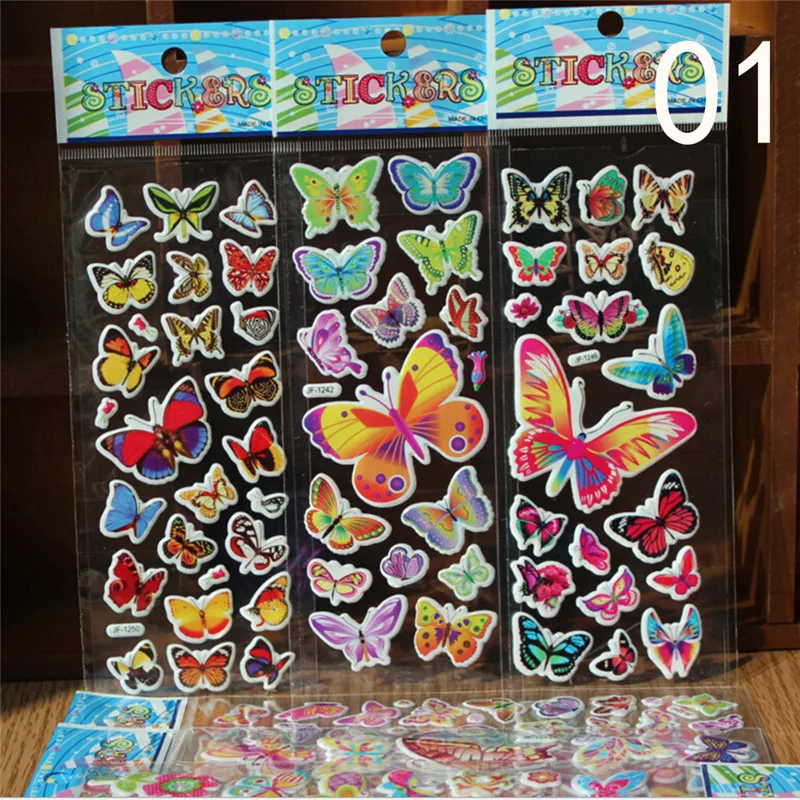 

10 Sheets/set 3D Animals Stickers Toys For Children On Scrapbook Phone Laptop Gifts Animals Dinosaur Stickers