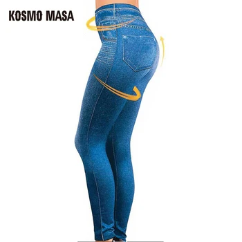 

KOSMO MASA 2017 Women Polyester Spandex Leggings Jeans Leggins With 2 Pieces False Pocket Jeggings 1 Pieces Retail WL0003