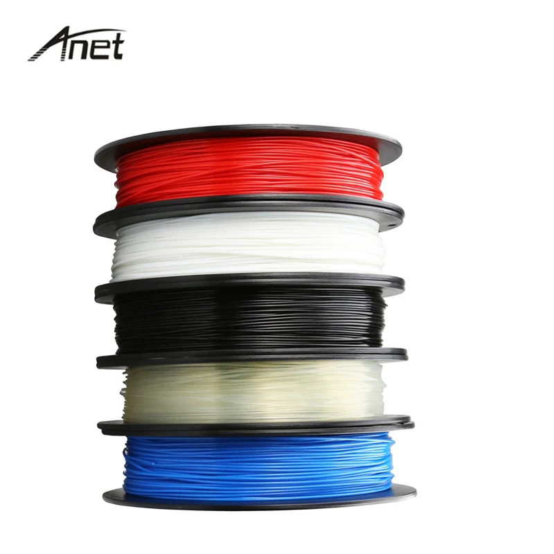 

Anet 3D Printer filament 5 Colors Optional 0.5KG/Roll PLA 1.75mm Plastic Rubber Consumables Material MakerBot/RepRap