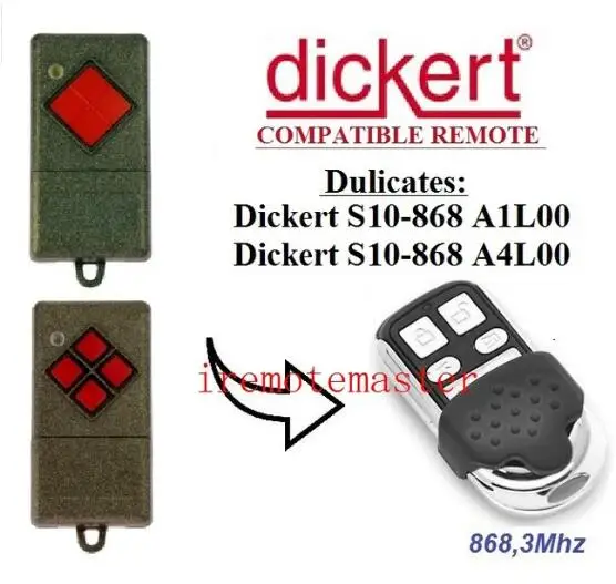 Dickert передатчик S10-868 A1L00 A4L00 Совместимость дистанционный пульт красивый |