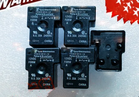 

T9AS1D12-12 TE Tyco Relay T9AS5D12-12 30A 12VDC 240VAC DIP4 DIP5 new and original