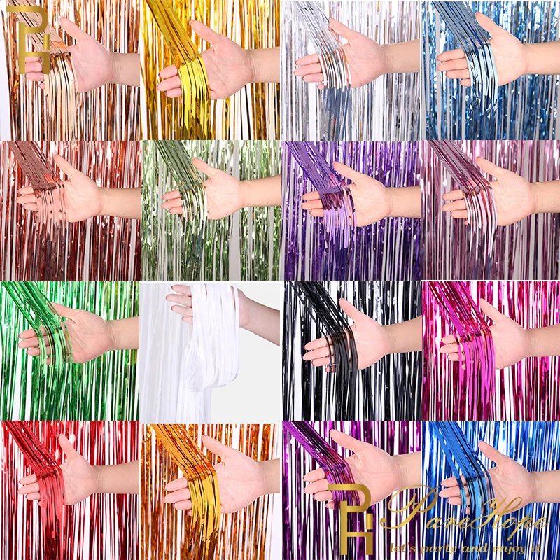 Party Wedding Decorations Backdrop Curtain Tinsel Foil Curtain Birthday Baby Shower Party Rain Sequin Backdrop PhotoBooth Drapes