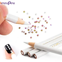 5 Pcs/Set Wooden Nail Art Dotting Pen Adsorb Rhinestones Gems Decoration Stick On Nails Easily Pick Up Pen Manicure Dotting Tool 1