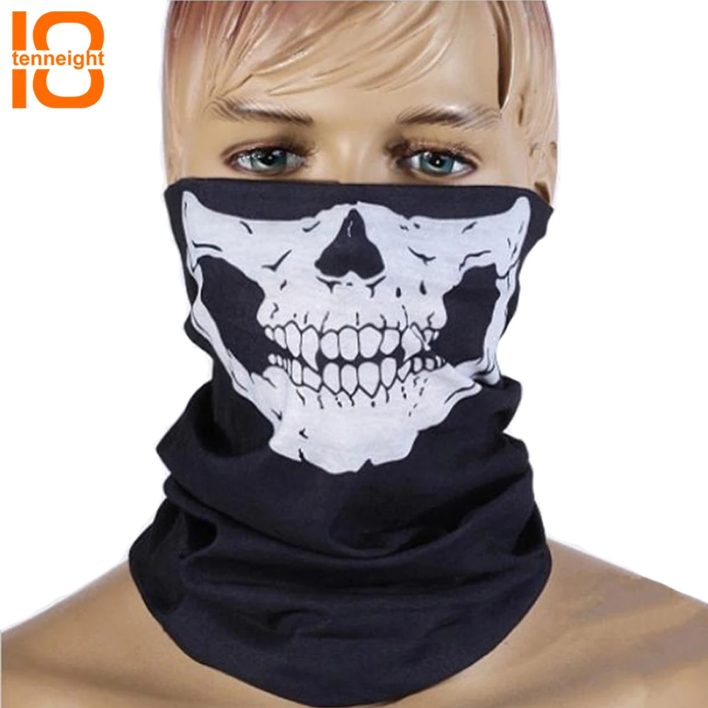 

TENNEIGHT Cycling mask Outdoor Sports Mask Breathable Skull Bike Bicycle Riding Face Mask neck cap Motorcycle Protect Face Mask