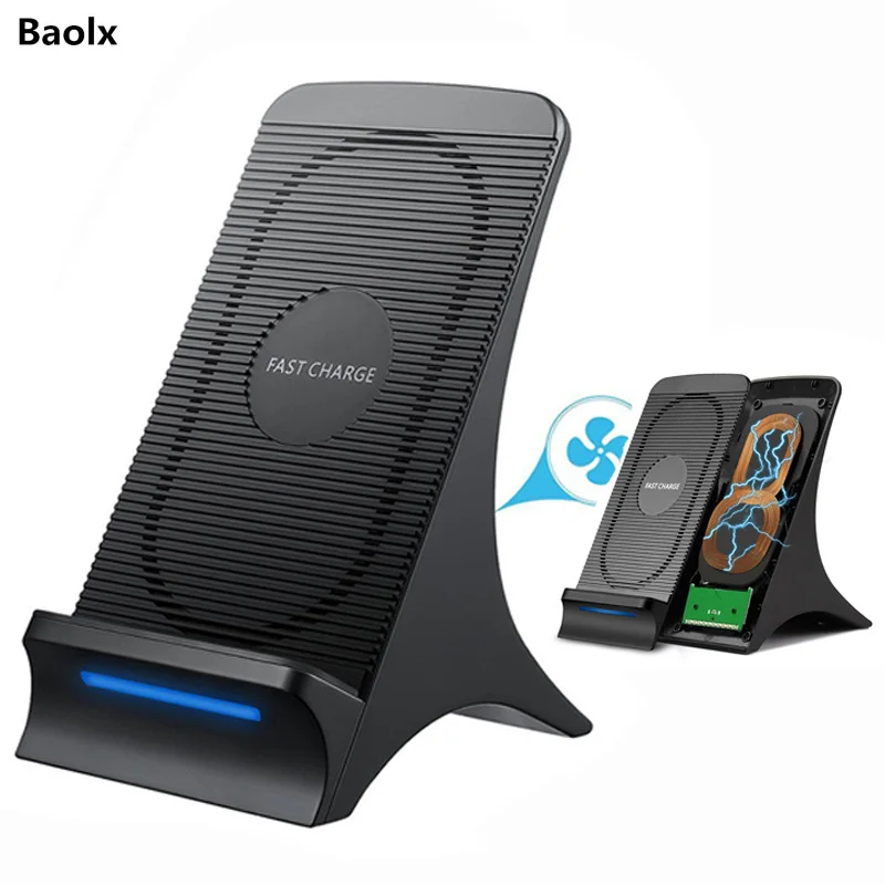  Qi Wireless Quick Charger For Nokia Microsoft Lumia Fast Wireless Charge with Cooling Fan for Samsu