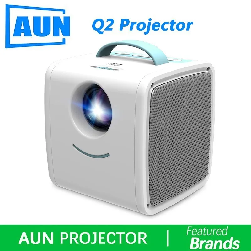 

Brand AUN Mini Projector Q2 HDMI USB AV SD,700 Lumens,Children Education,Children's gift,Parent-child Portable Projector