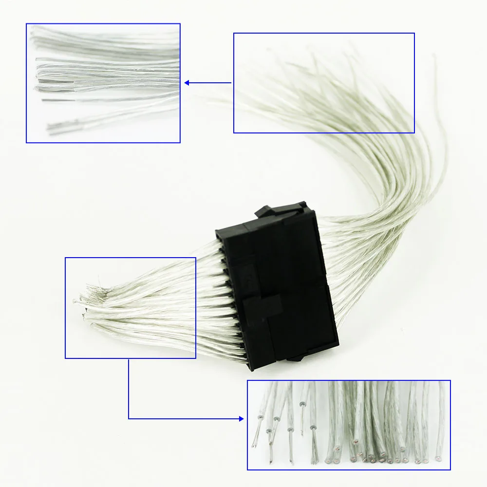 JONSNOW 24 Pin PSU Power Supply Extension Cable power 30cm 24 pin Power Supply Male to Female ATX Mining for Computer Adaptor