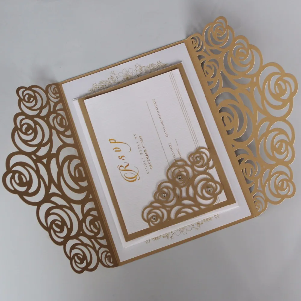 Gold Wedding Invitations