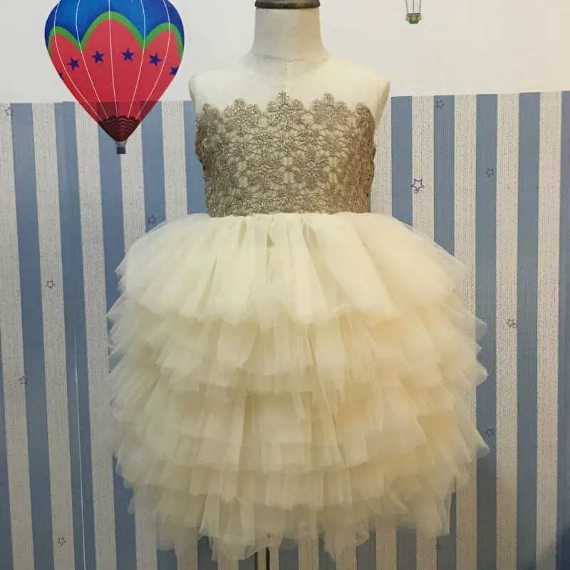 

Summer Dress for Children Flower Girls Dress Party Wedding Dress Elegent Princess Vestidos 0-11yrs Baby Girls Flower Dress CA798