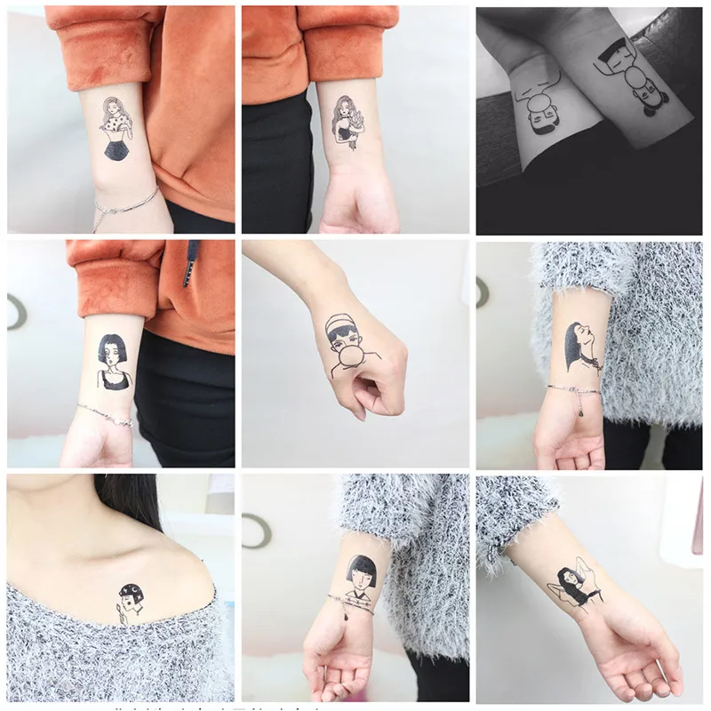 25 Styles Waterproof Temporary Tattoo Sticker old school lily cool girl tatto stickers flash tatoo fake tattoos for lady women