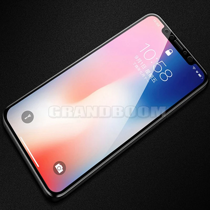 10 шт печать твёрдый край 9H закаленное стекло для iPhone 11 Pro Max XS XR X 8 7 6 6S Plus Защитная пленка с упаковкой