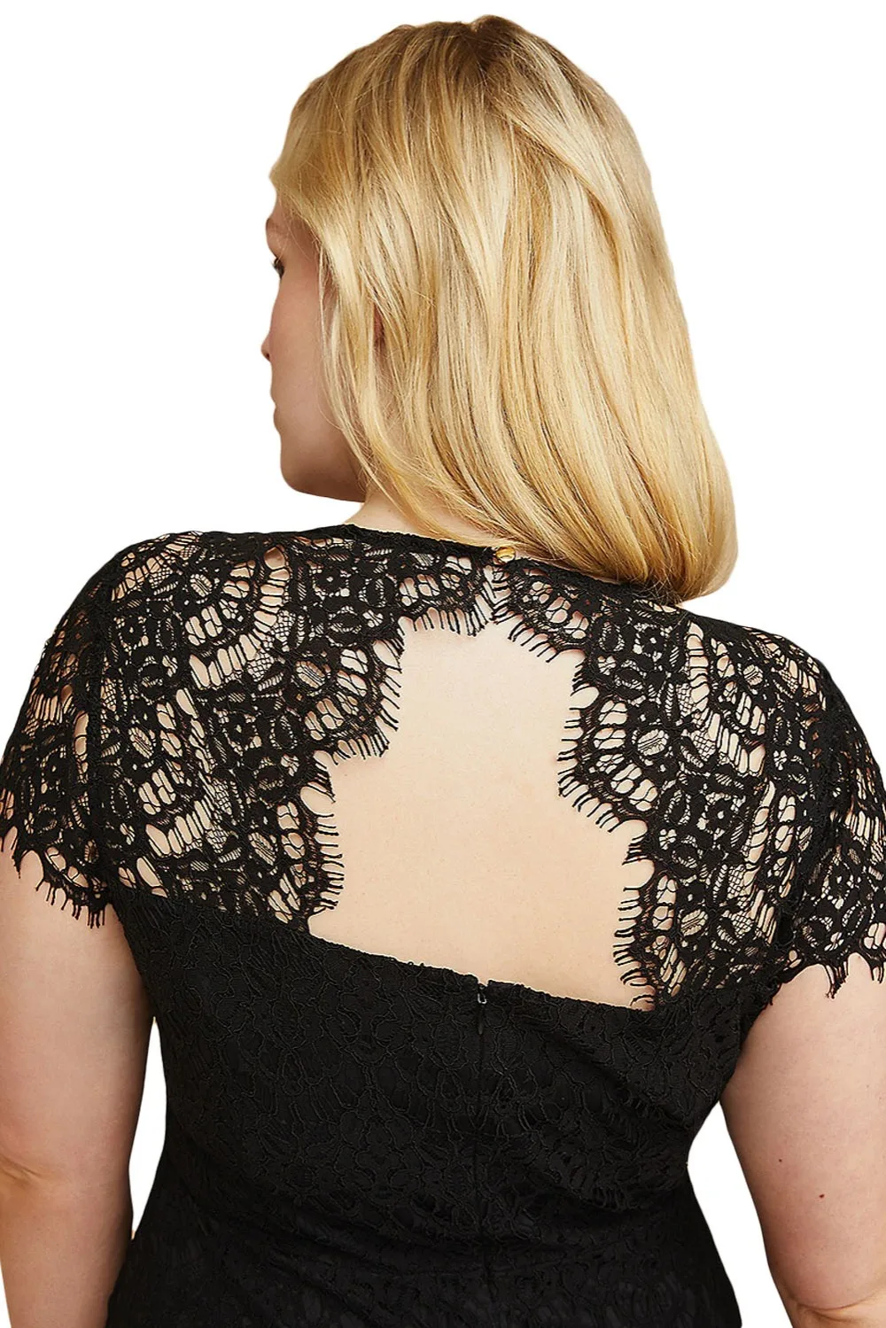 Black-Plus-Size-Back-Cutout-Lace-Fit-Flare-Dress-LC610105-2-3