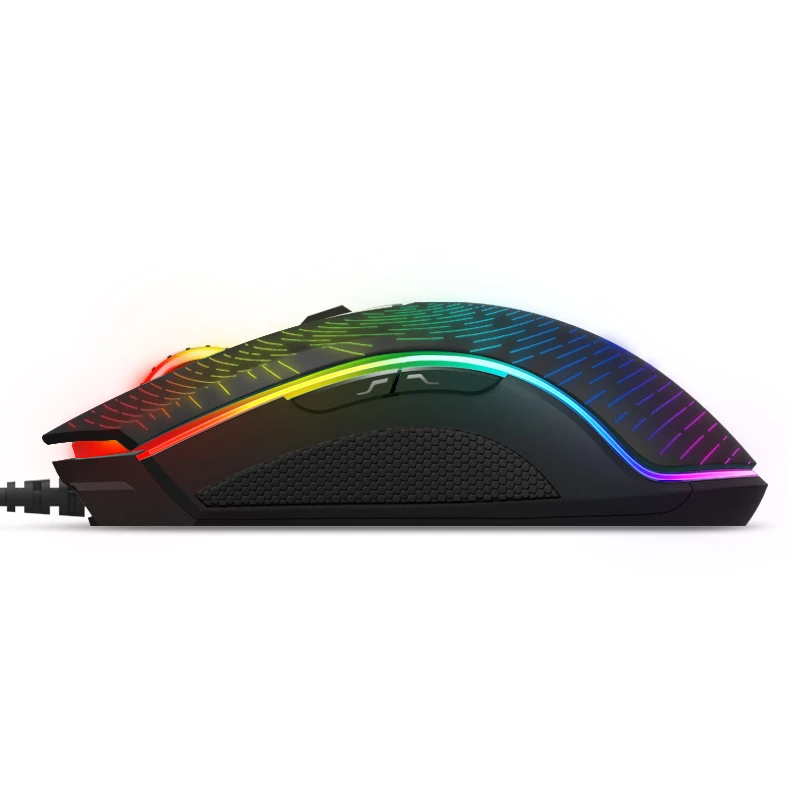 RAPOO V25S RGB оптическая игровая мышь USB Настольная проводная 16 миллионов цветов для