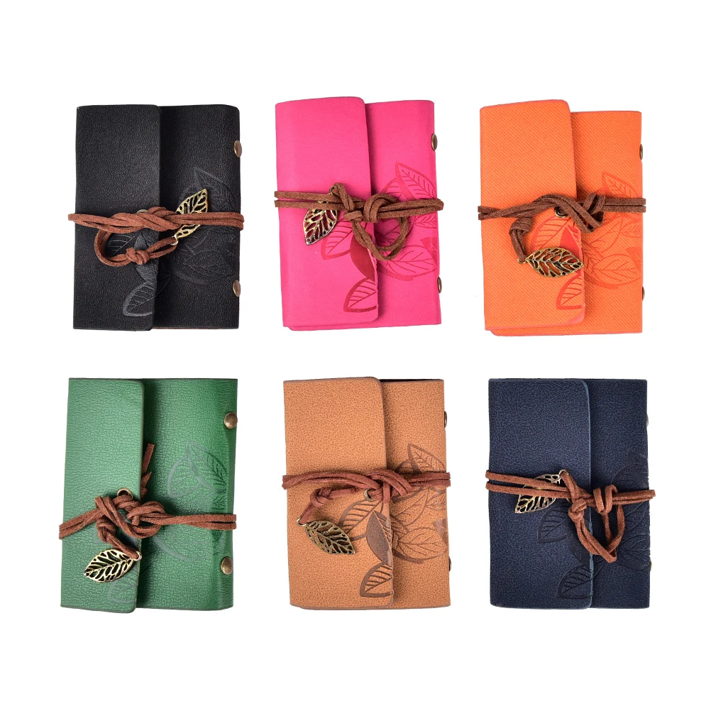 NEW 1PCS Passport covercard bank credit card Business Vintage 20 Card Slots PU Leather String Leaves Credit ID Card Holder
