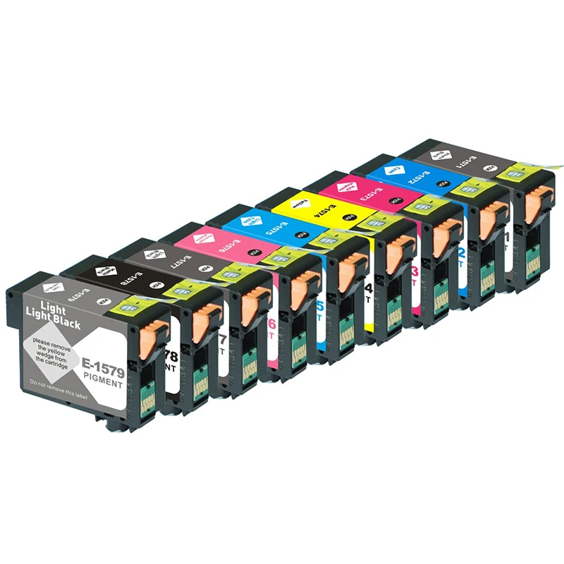 

9PK (1Set) Compatible T1571-T1579 ink Cartridge Full ink For Epson Photo R3000 printer with chip