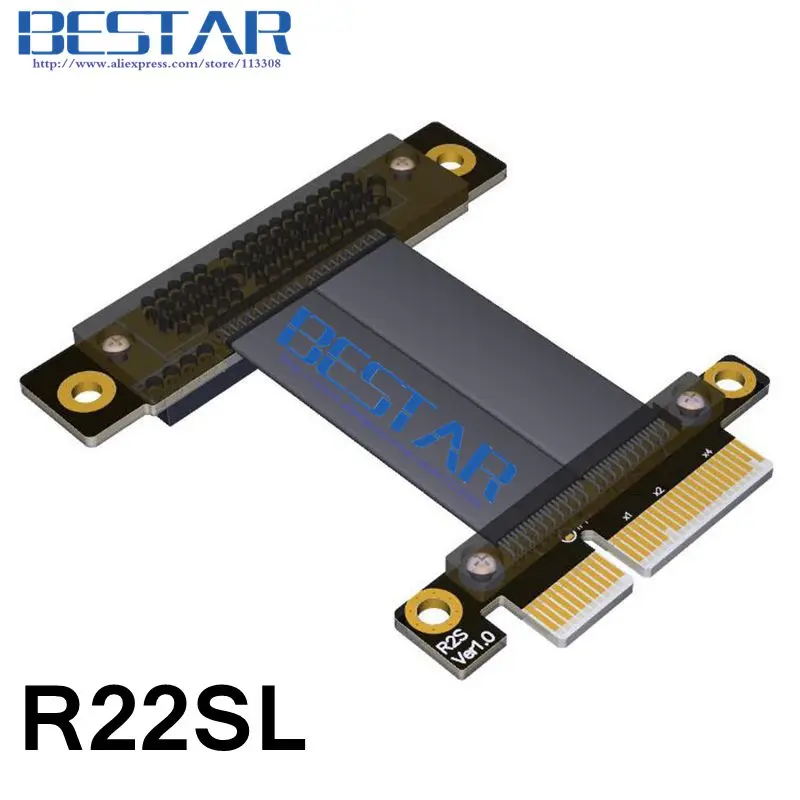 PCIe x4 to PCIe x4 Extension cord cable 5cm 10cm 20cm 30cm 40cm 60cm PCI-E GEN3.0 x4 PCI-Express X4 Extender Right Angle cables