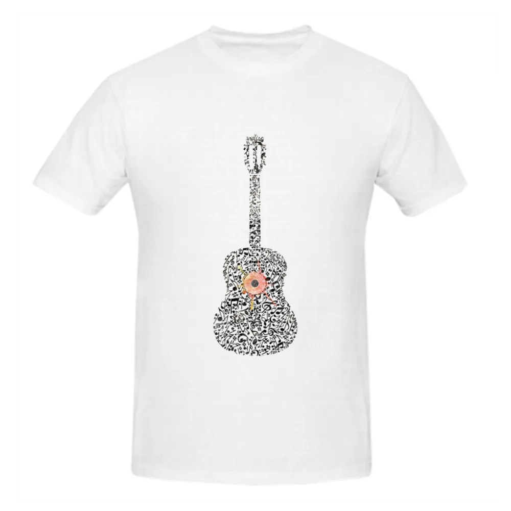 RTTMALL 100% Cotton Guitar Notes Awesome Man T shirt Disco